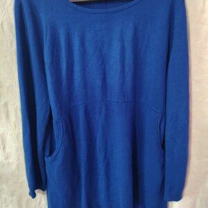 New York & Company Royal Blue Knit Top